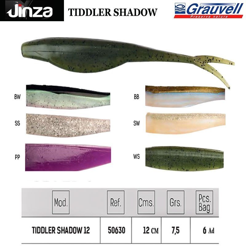 Jinza Hawk Tiddler Shadow 120 mm 7,5 gr Silikon Balık 6 Adet