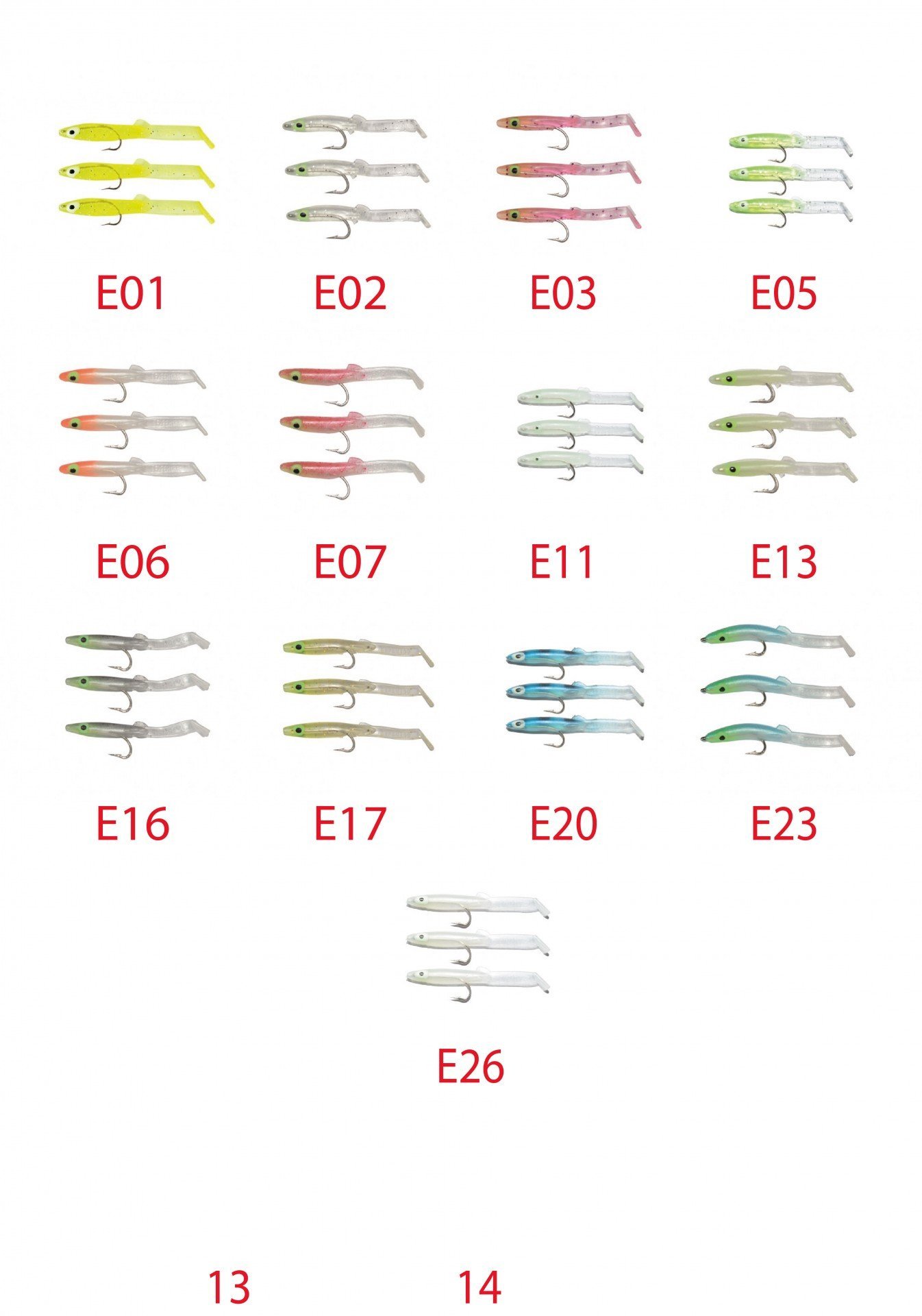 Captain 3526 Eel Fish 5cm Silikon Zargana Suni Yem 3'lü Paket