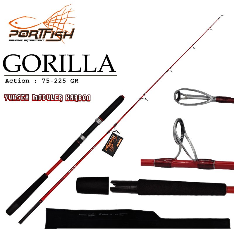 Portfish Gorilla Jig Kamışı 180 cm 75-225 gr 2 Parça