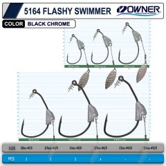 Owner 5164 Flashy Swimmer  Kurşunlu Kaşıklı Silikon İğnesi