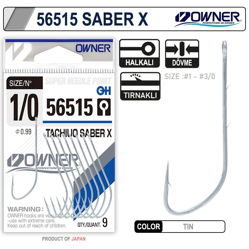 Owner 56515 Tachiuo Saber X Tin İğne