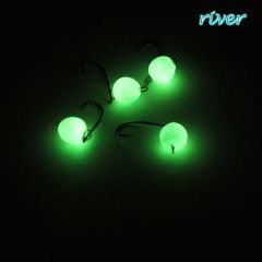 River Mafsallı Hareketli Glow Jig Head 4P
