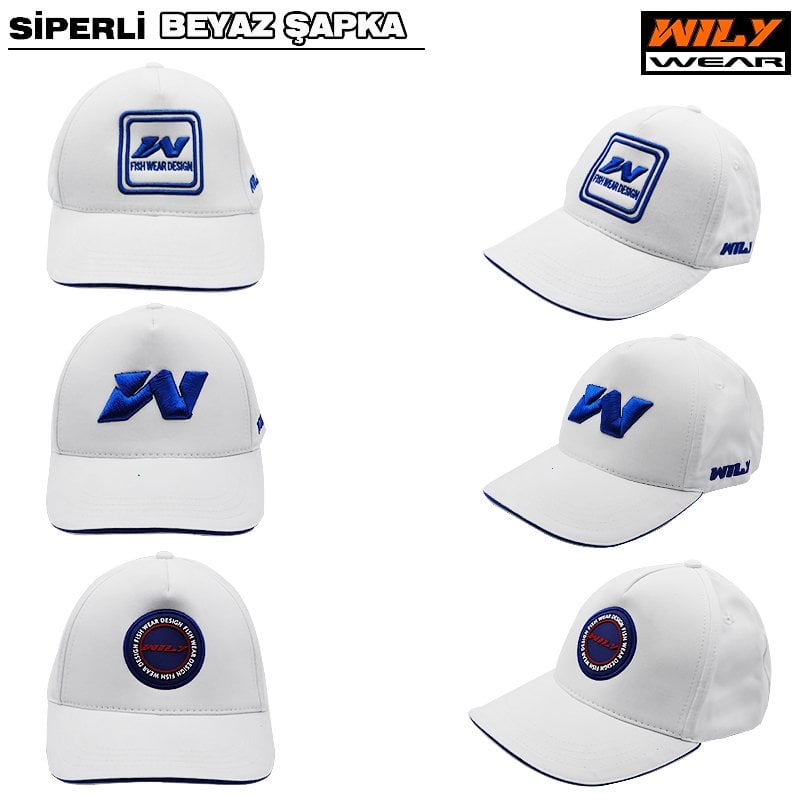 Wily Wear Sandviç Siperli Şapka Beyaz