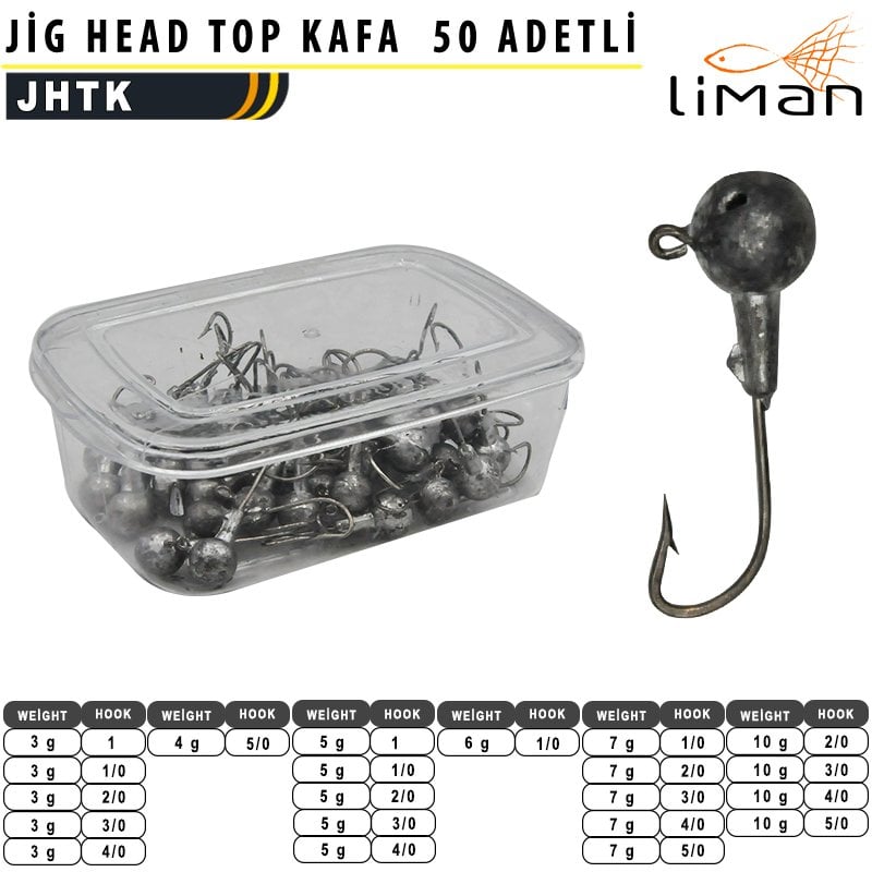 Liman Jig Head Top Kafa - 50 Adetli