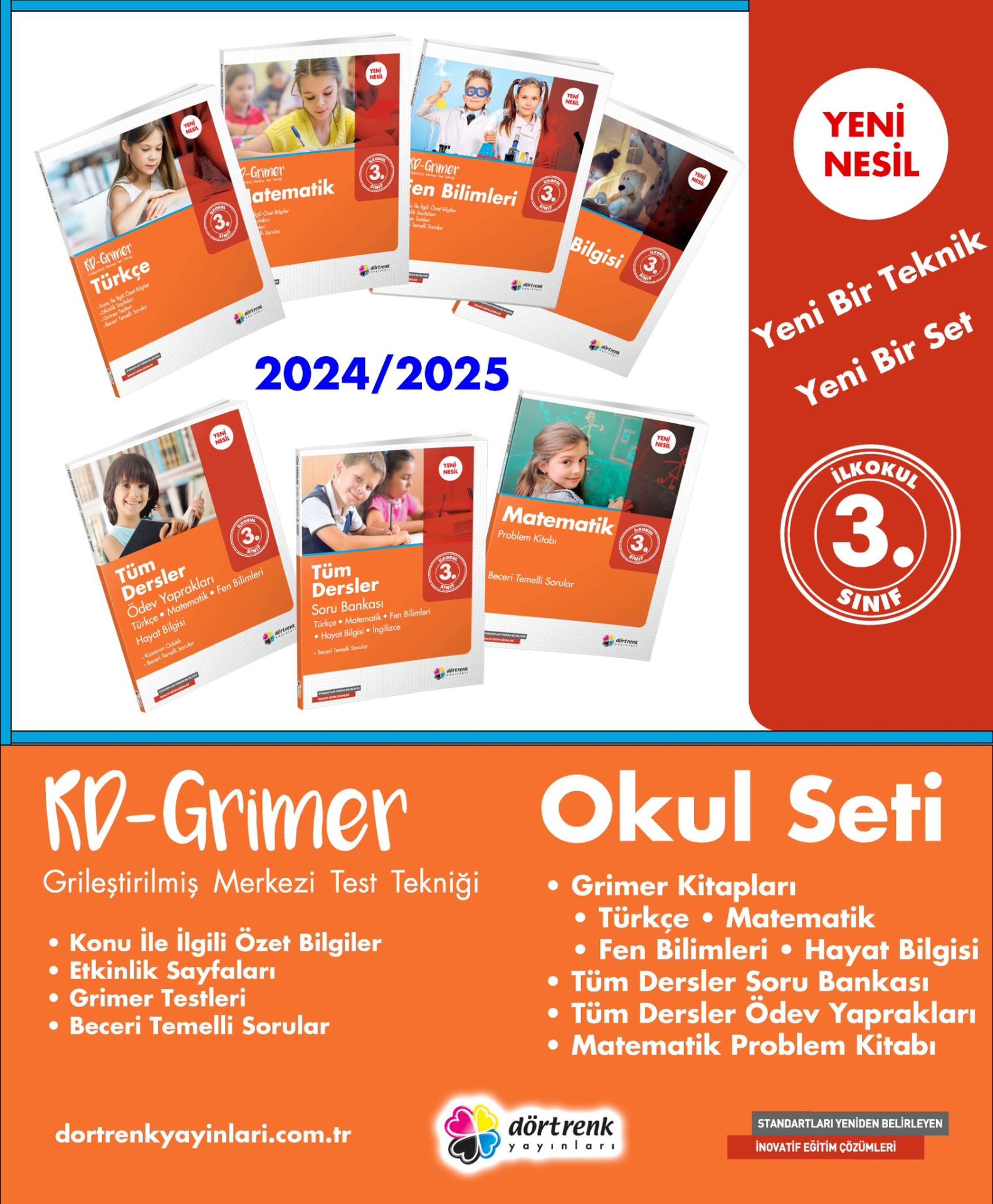 3. SINIF RD-GRİMER OKUL SETİ (7 KİTAP-FULL SET) ÇANTALI