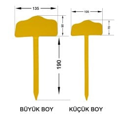 Küçük Boy Fidan,Çiçek,Bitki Tanıma Levhası-10 Adet