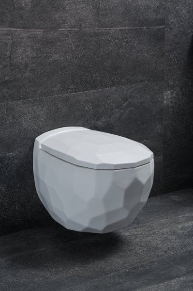 Diamas Asma Klozet (Tah.Delikli)+Soft Close Kapak-Beyaz