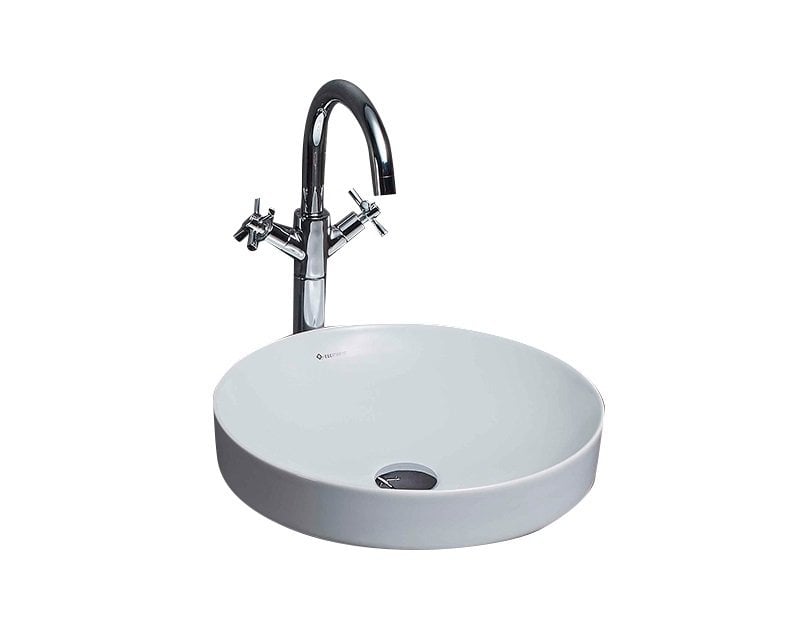 Alvona Beyaz 40 cm Batarya Deliksiz Lavabo