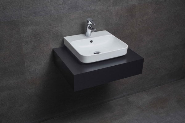 Alvona  44 cm Batarya Delikli Lavabo-Beyaz