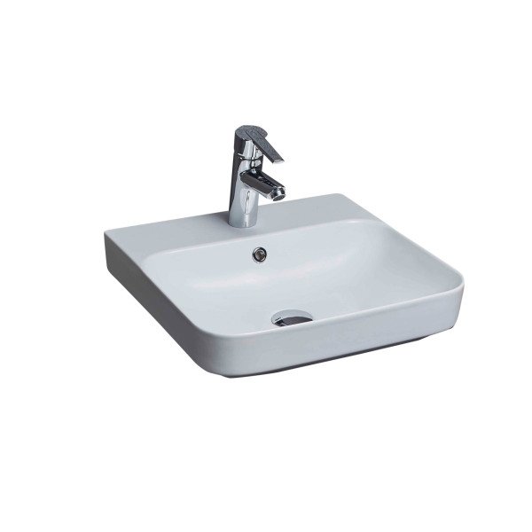 Alvona  44 cm Batarya Delikli Lavabo-Beyaz