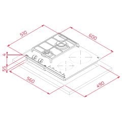 JZC 64322 ABC BK (E4) Hibrit Ocak