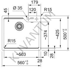 Franke Urban UBG 610-56 Nero (Siyah)