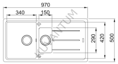 Franke Basis BFG 651 1,5 Gözlü Granit Eviye Bianco (Beyaz) + Franke Active Plus Doccia Armatür