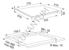 Franke Smart FSM 804 I B BK Siyah İndüksiyonlu Ankastre Ocak