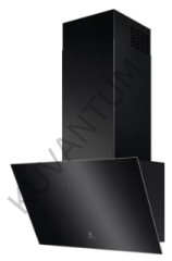 Electrolux 60cm Eğik Siyah Cam Davlumbaz