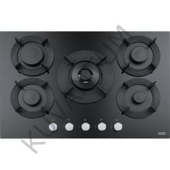 Franke  FHMF 755 4G DC C BK  Black Glass Wok Gözlü Siyah Cam Ankastre Ocak