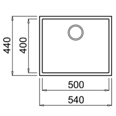 SQUARE 50.40 TG AVENA BEIGE Tezgahaltı Tegranite Eviye