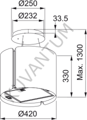 Franke  Ada Smart  FSMS F42 BK MATT  Matt Black Davlumbaz