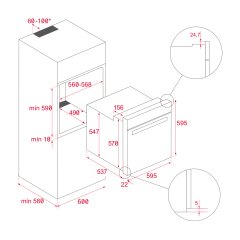 TEKA HLB 840 P Siyah Ankastre Fırın