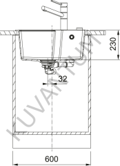 Franke Urban UBG 610-56 Slate Grey