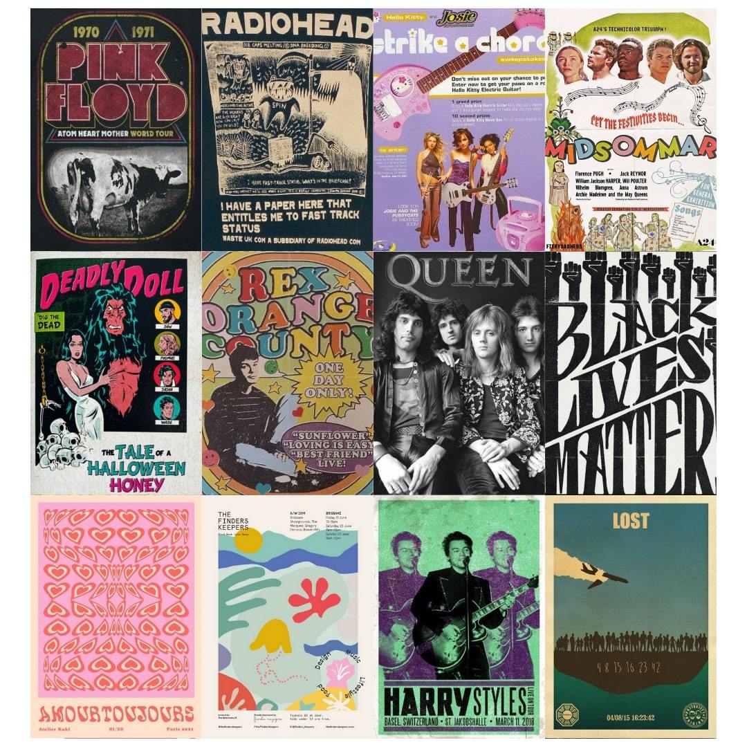 Orora Rock Pop Poster Duvar Kağıdı Seti