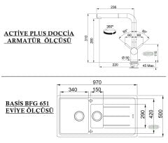 Franke BFG 651 + Active Plus Doccia Granit Eviye Armatür Kampanyası