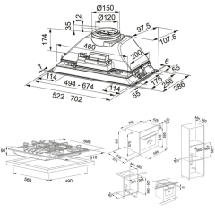 Franke İnox 70 cm Box Aspiratörlü Ankastre Set