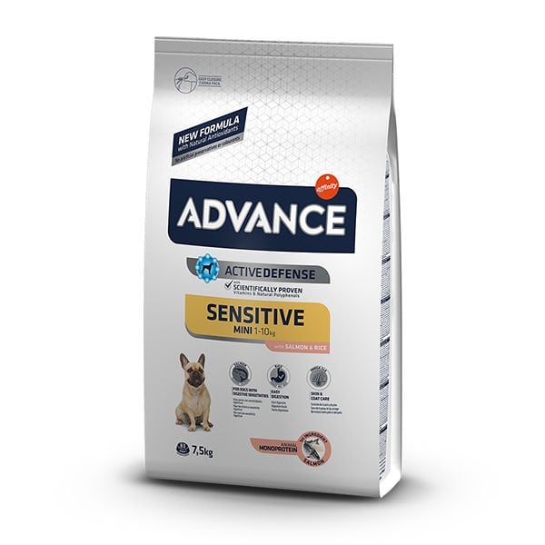 Advance Mini Sensitive Somonlu Küçük Irk Yetişkin Köpek Maması 7.5 Kg