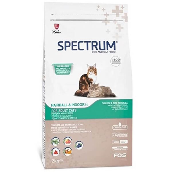Spectrum Hairball Tavuklu ve Pirinçli Yetişkin Kedi Maması 2 Kg