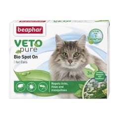 Beaphar Veto Pure Yetişkin Kedi Pire ve Kene Ense Damlası 3 Lü