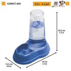 Ferplast Azimut 600 Saklamalı Kedi ve Köpek Mama ve Su Kabı Mavi 0.6 Lt