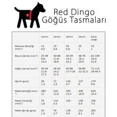 Red Dingo Bone Yard Desenli Köpek Göğüs Tasması Siyah 20 Mm