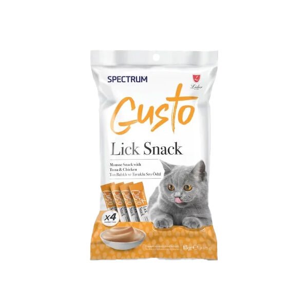 Spectrum Gusto Ton Balıklı ve Tavuklu Sıvı Kedi Ödül Maması 4x15 Gr