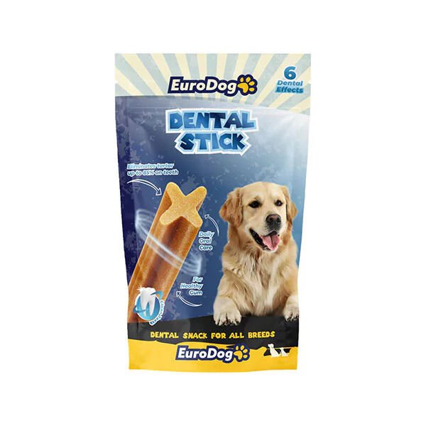 Euro Dog Dental Stick Kuzu Etli Çubuk Köpek Ödül Maması 6 Adet 100 Gr