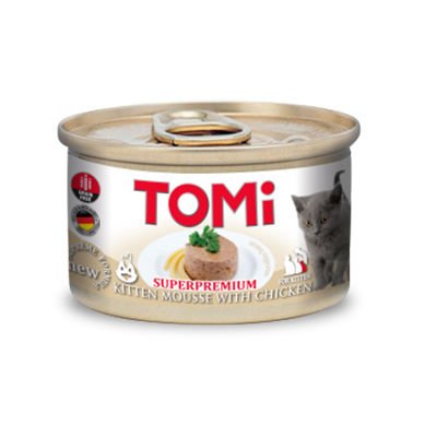 Tomi Kıyılmış Tavuklu Tahılsız Yavru Konserve Kedi Maması 85 Gr