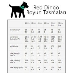 Red Dingo Kırmızı Üzerine Beyaz Benekli Dev Kısa Köpek Boyun Tasması 40mm