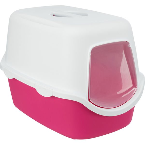 Trixie Litter Tray Kapalı Kedi Tuvaleti Beyaz/Pembe 40x40x56 Cm