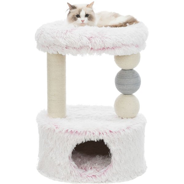 Trixie Harvey Kedi Tırmalama ve Yatağı Beyaz/Pembe 73 Cm