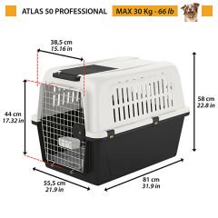 Ferplast Atlas 50 Orta ve Büyük Irk Köpek Taşıma Çantası Gri 55.5x81x59.5 Cm