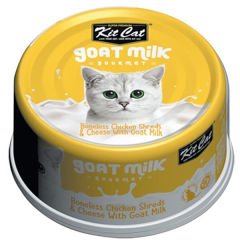 Kit Cat Keçi Sütlü Tavuklu ve Peynirli Tahılsız Yetişkin Kedi Konservesi 70 Gr