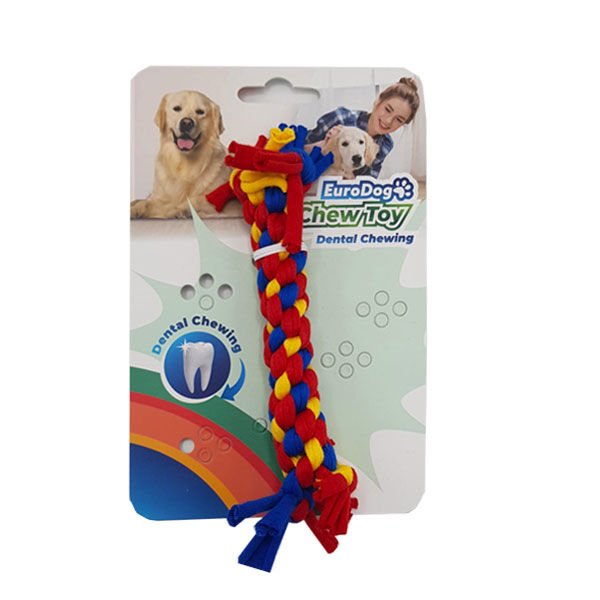 Euro Dog Köpek Diş Kaşıma İpi Sarı/Kırmızı/Mavi 10 Cm