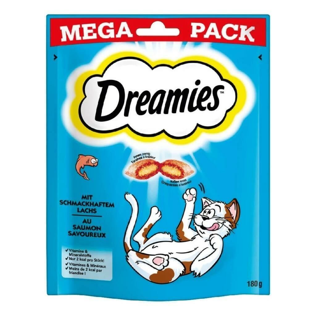 Dreamies Mega Pack İç Dolgulu Somonlu Kedi Ödül Bisküvisi 180 Gr