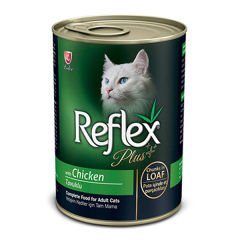 Reflex Plus Kıyılmış Tavuklu Konserve Yetişkin Kedi Maması 400 Gr