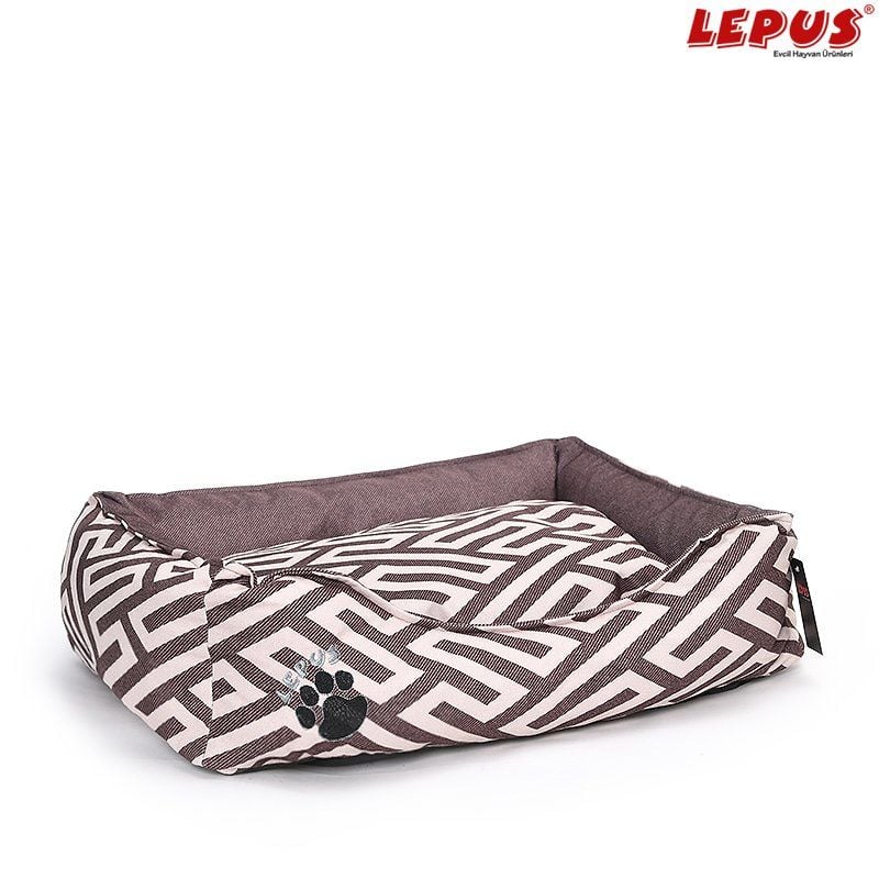 Lepus Premium Köpek Yatağı Kahverengi Medium 60x44x22 Cm