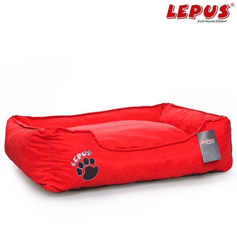 Lepus Soft Köpek Yatağı Kırmızı Medium 60x44x22 Cm