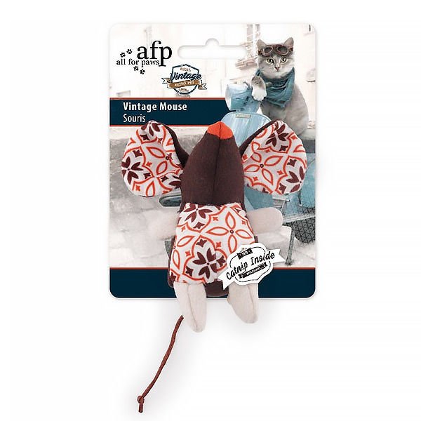 Afp Vintage Cat Vintage Mouse Kedi Otlu Fare Kedi Oyuncağı