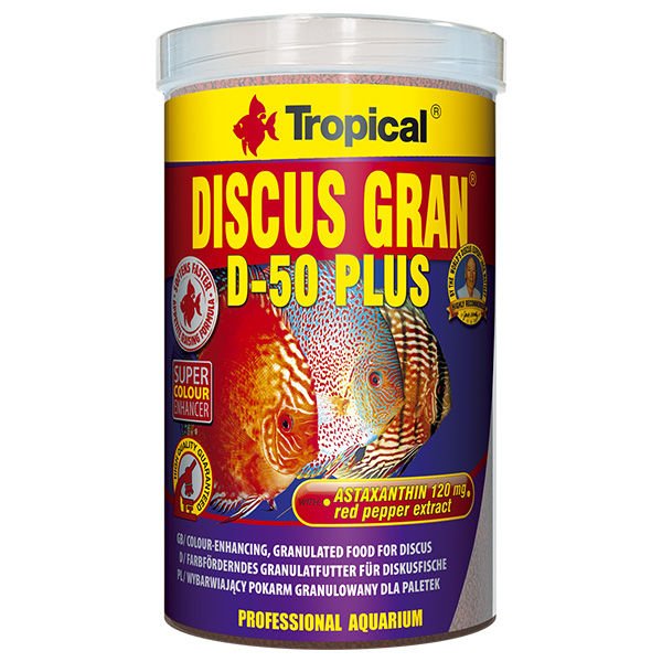 Tropical Discus Gran D-50 Plus Discus Balıkları İçin Renklendirici Granül Balık Yemi 100 Ml 44 Gr