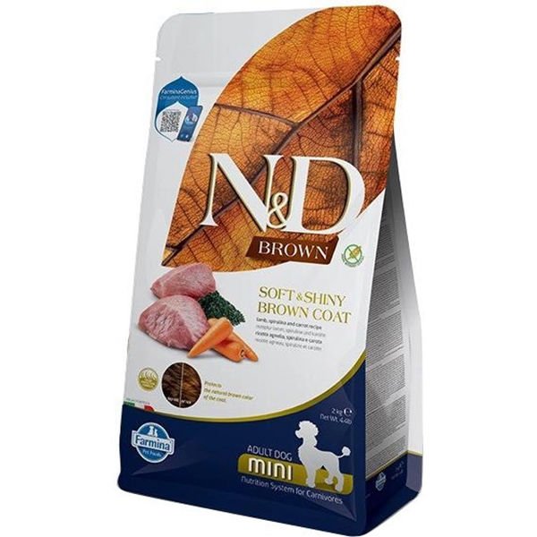 N&D Brown Kuzu Havuç Patates ve Spirulina Küçük Irk Yetişkin Köpek Maması 2 Kg
