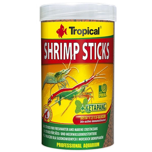 Tropical Shrimp Sticks Tatlı Ve Tuzlu Su Kabukluları İçin Çubuk Yem 100 Ml 55 Gr