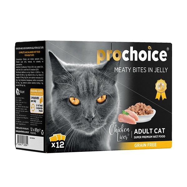 Pro Choice Tavuk ve Cigerli Family Pack Konserve Kedi Maması 12 Adet 85 Gr